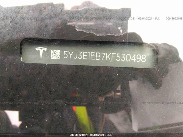 Photo 8 VIN: 5YJ3E1EB7KF530498 - TESLA MODEL 3 