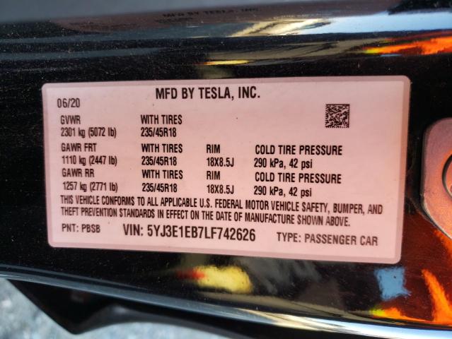 Photo 11 VIN: 5YJ3E1EB7LF742626 - TESLA MODEL 3 