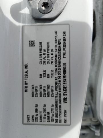 Photo 11 VIN: 5YJ3E1EB7MF009400 - TESLA MODEL 3 