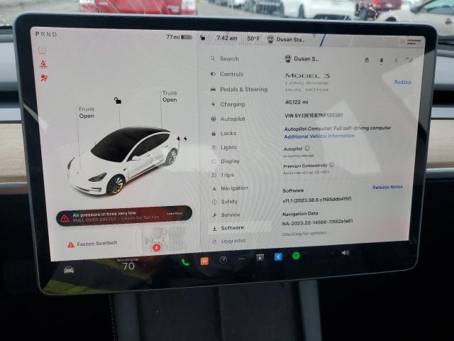 Photo 8 VIN: 5YJ3E1EB7NF130381 - TESLA MODEL 3 