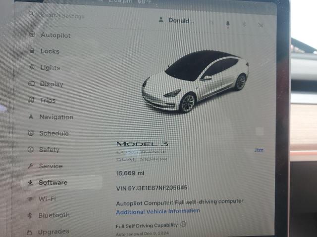 Photo 8 VIN: 5YJ3E1EB7NF205645 - TESLA MODEL 3 