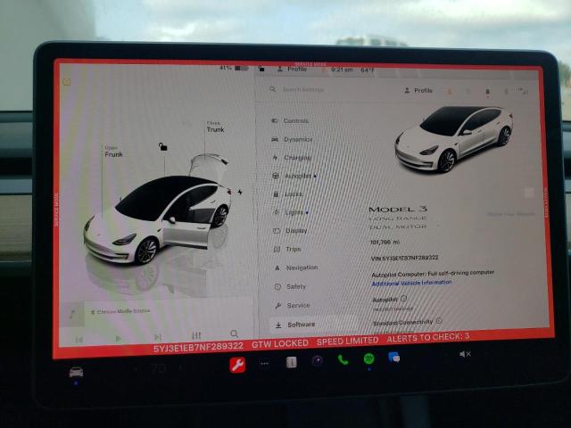 Photo 8 VIN: 5YJ3E1EB7NF289322 - TESLA MODEL 3 