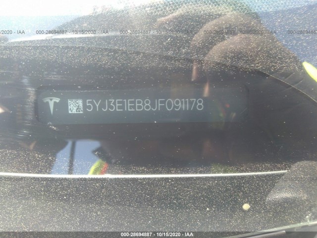 Photo 8 VIN: 5YJ3E1EB8JF091178 - TESLA MODEL 3 