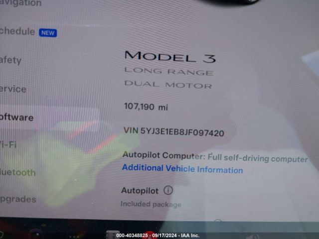 Photo 6 VIN: 5YJ3E1EB8JF097420 - TESLA MODEL 3 