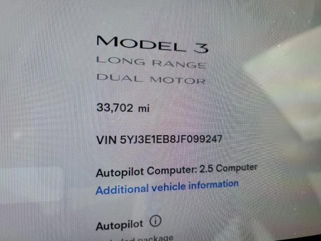 Photo 7 VIN: 5YJ3E1EB8JF099247 - TESLA MODEL 3 