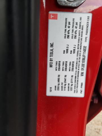 Photo 12 VIN: 5YJ3E1EB8JF114832 - TESLA MODEL 3 