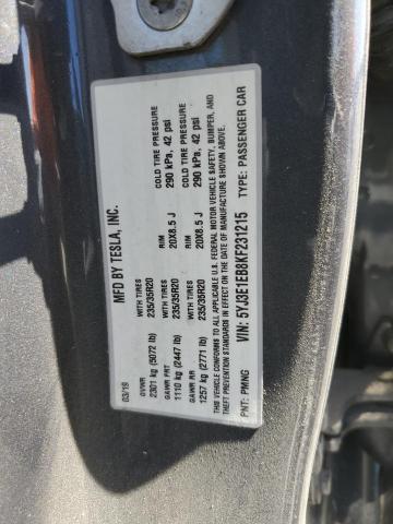 Photo 12 VIN: 5YJ3E1EB8KF231215 - TESLA MODEL 3 