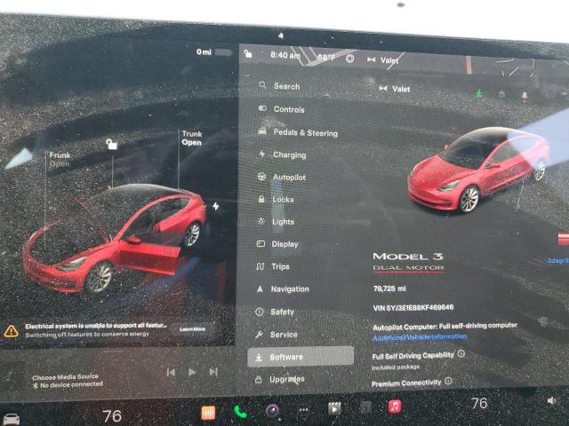 Photo 8 VIN: 5YJ3E1EB8KF469646 - TESLA MODEL 3 