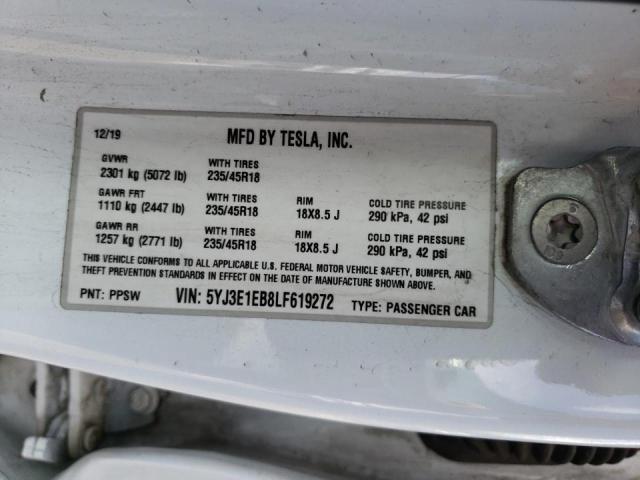 Photo 11 VIN: 5YJ3E1EB8LF619272 - TESLA MODEL 3 