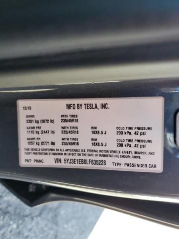 Photo 11 VIN: 5YJ3E1EB8LF635228 - TESLA MODEL 3 