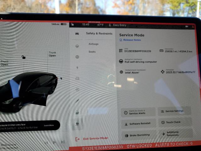 Photo 8 VIN: 5YJ3E1EB8MF056239 - TESLA MODEL 3 