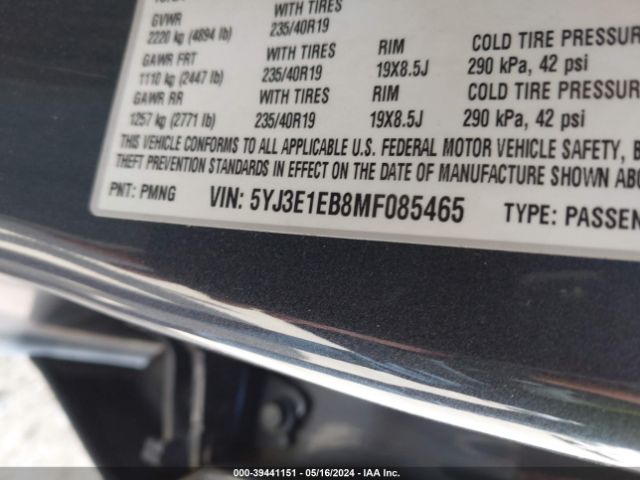 Photo 8 VIN: 5YJ3E1EB8MF085465 - TESLA MODEL 3 