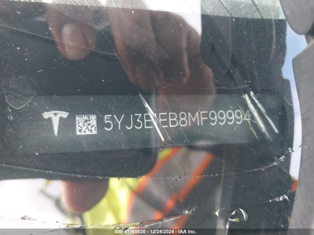 Photo 8 VIN: 5YJ3E1EB8MF999943 - TESLA MODEL 3 