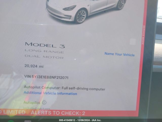 Photo 6 VIN: 5YJ3E1EB8NF212071 - TESLA MODEL 3 