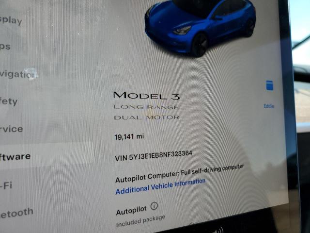 Photo 8 VIN: 5YJ3E1EB8NF323364 - TESLA MODEL 3 