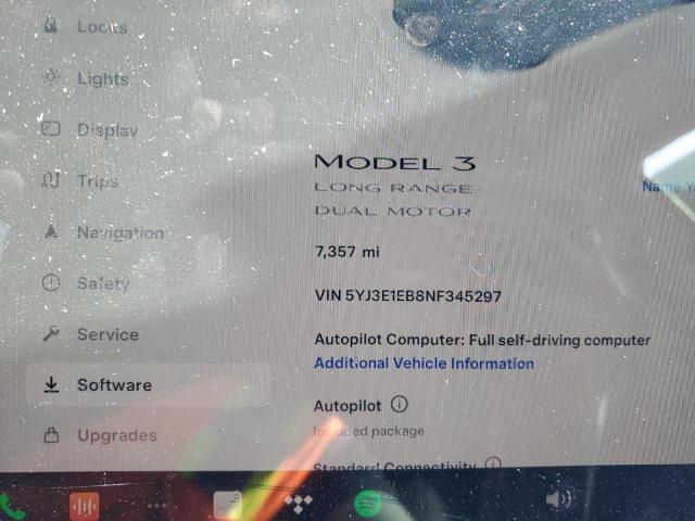 Photo 8 VIN: 5YJ3E1EB8NF345297 - TESLA MODEL 3 