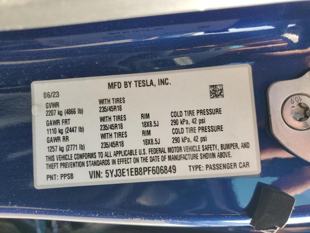 Photo 12 VIN: 5YJ3E1EB8PF606849 - TESLA MODEL 3 