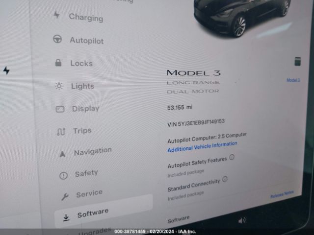 Photo 6 VIN: 5YJ3E1EB9JF149153 - TESLA MODEL 3 