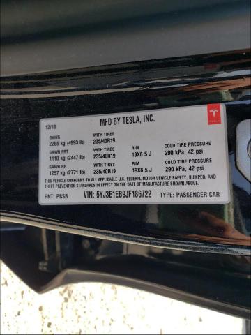 Photo 9 VIN: 5YJ3E1EB9JF186722 - TESLA MODEL 3 