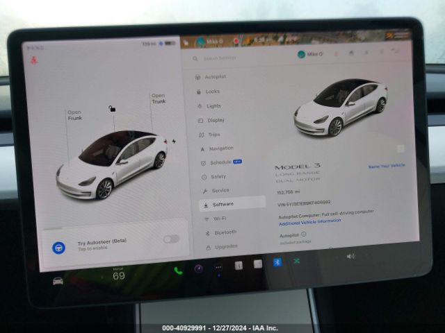 Photo 6 VIN: 5YJ3E1EB9KF406992 - TESLA MODEL 3 