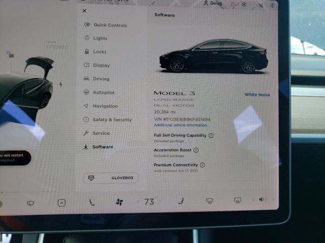 Photo 7 VIN: 5YJ3E1EB9KF451494 - TESLA MODEL 3 