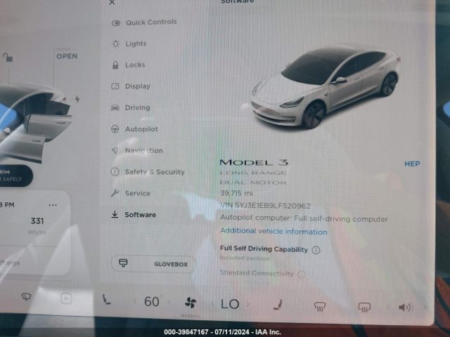 Photo 6 VIN: 5YJ3E1EB9LF520962 - TESLA MODEL 3 