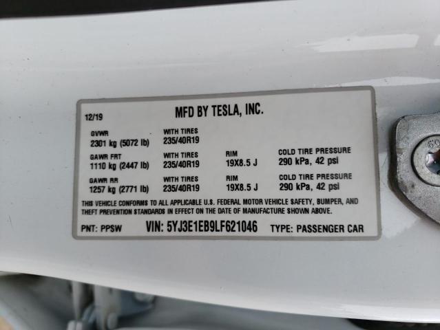 Photo 11 VIN: 5YJ3E1EB9LF621046 - TESLA MODEL 3 