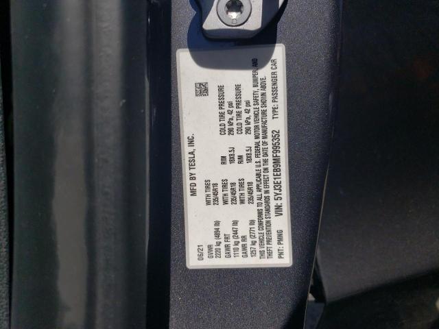 Photo 11 VIN: 5YJ3E1EB9MF995352 - TESLA MODEL 3 