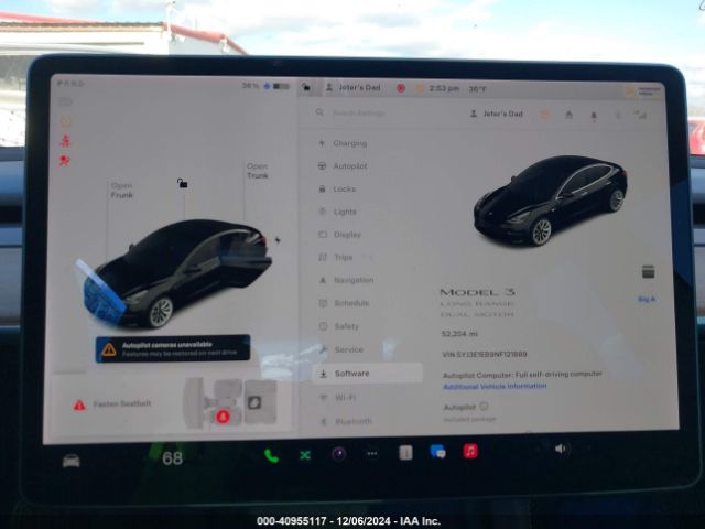 Photo 6 VIN: 5YJ3E1EB9NF121889 - TESLA MODEL 3 