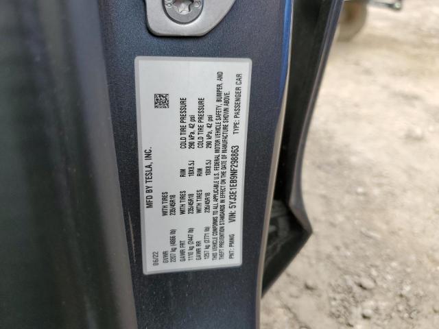 Photo 12 VIN: 5YJ3E1EB9NF298863 - TESLA MODEL 3 