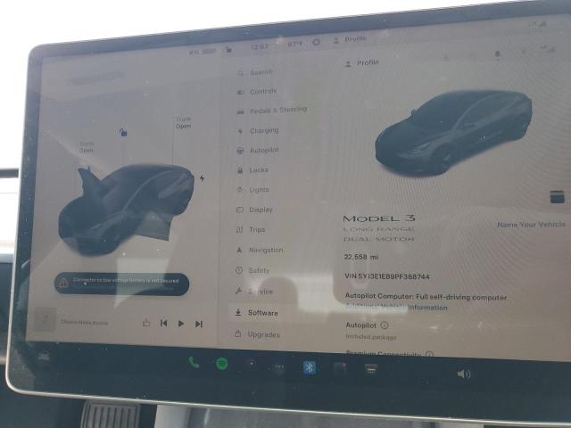 Photo 8 VIN: 5YJ3E1EB9PF388744 - TESLA MODEL 3 