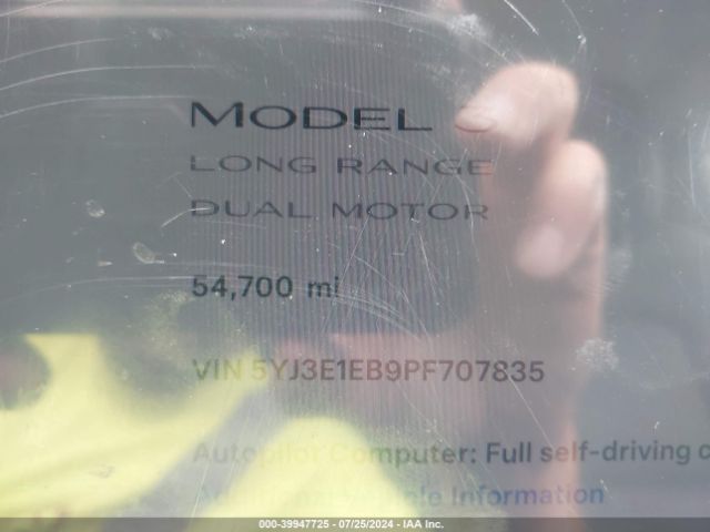 Photo 6 VIN: 5YJ3E1EB9PF707835 - TESLA MODEL 3 