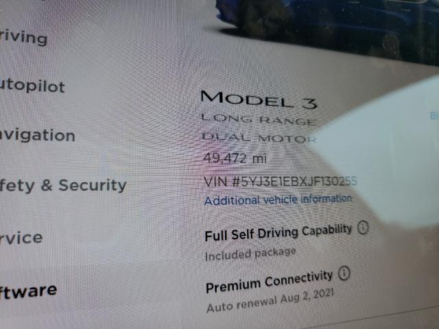 Photo 7 VIN: 5YJ3E1EBXJF130255 - TESLA MODEL 3 