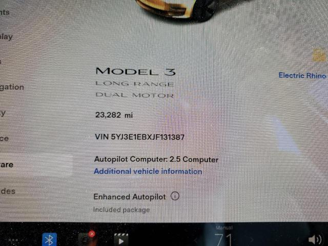 Photo 8 VIN: 5YJ3E1EBXJF131387 - TESLA MODEL 3 