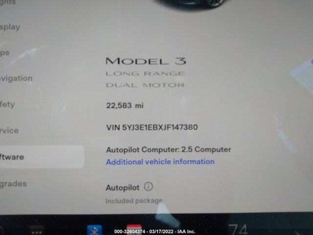 Photo 6 VIN: 5YJ3E1EBXJF147380 - TESLA MODEL 3 