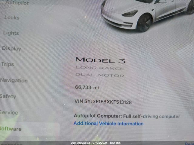 Photo 6 VIN: 5YJ3E1EBXKF513128 - TESLA MODEL 3 