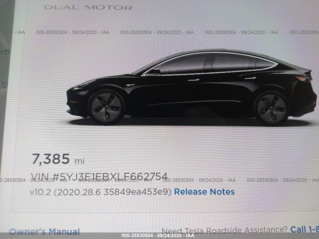 Photo 6 VIN: 5YJ3E1EBXLF662754 - TESLA MODEL 3 