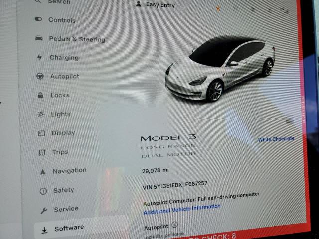 Photo 8 VIN: 5YJ3E1EBXLF667257 - TESLA MODEL 3 