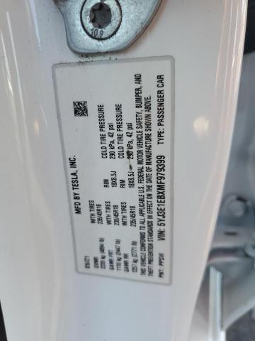 Photo 11 VIN: 5YJ3E1EBXMF979399 - TESLA MODEL 3 