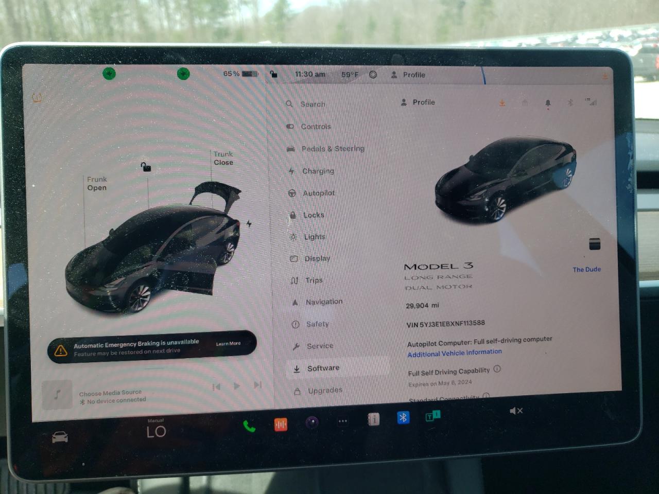 Photo 8 VIN: 5YJ3E1EBXNF113588 - TESLA MODEL 3 