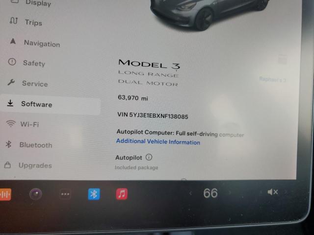 Photo 11 VIN: 5YJ3E1EBXNF138085 - TESLA MODEL 3 