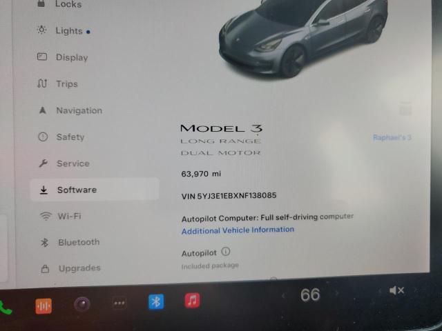 Photo 8 VIN: 5YJ3E1EBXNF138085 - TESLA MODEL 3 