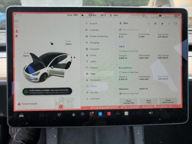 Photo 8 VIN: 5YJ3E1EBXNF159101 - TESLA MODEL 3 