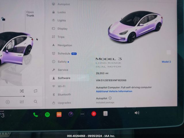 Photo 6 VIN: 5YJ3E1EBXNF182068 - TESLA MODEL 3 