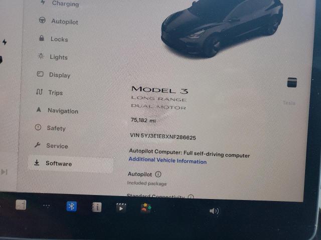 Photo 8 VIN: 5YJ3E1EBXNF286625 - TESLA MODEL 3 