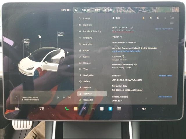 Photo 8 VIN: 5YJ3E1EC1LF791829 - TESLA MODEL 3 