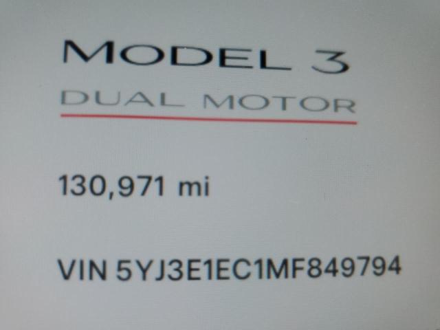 Photo 8 VIN: 5YJ3E1EC1MF849794 - TESLA MODEL 3 