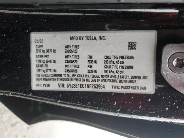 Photo 11 VIN: 5YJ3E1EC1NF263954 - TESLA MODEL 3 