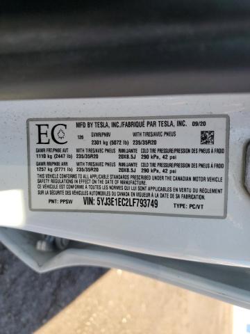 Photo 11 VIN: 5YJ3E1EC2LF793749 - TESLA MODEL 3 