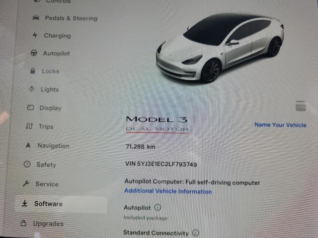 Photo 8 VIN: 5YJ3E1EC2LF793749 - TESLA MODEL 3 